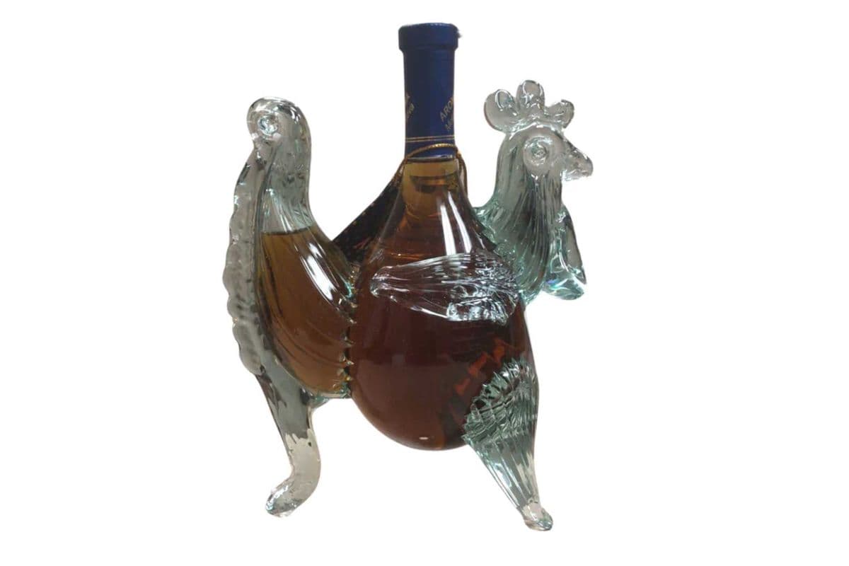 DIVIN AROMA BRANDY - ROOSTER GLASS FIGURINE (525ML) (1 x 525ML)