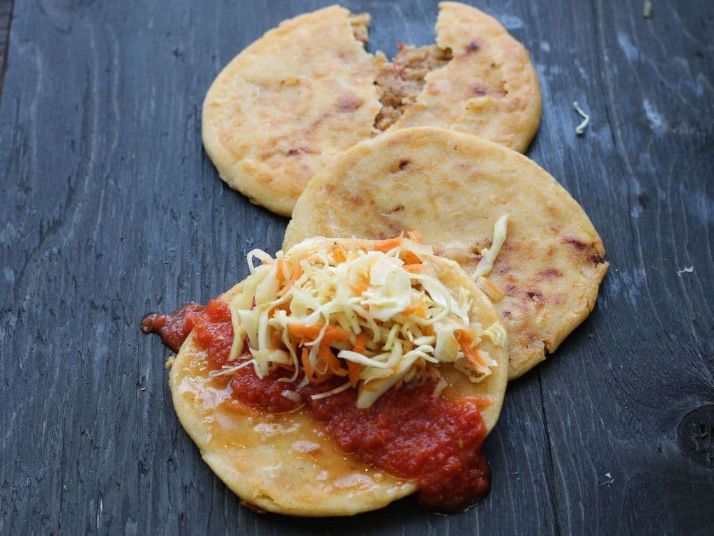 Three Ground Pork Chicharron and Cheese Pupusa