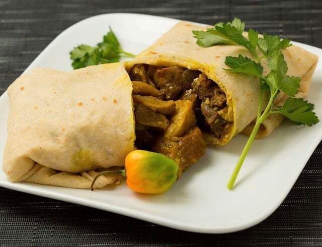 Curry Goat Roti