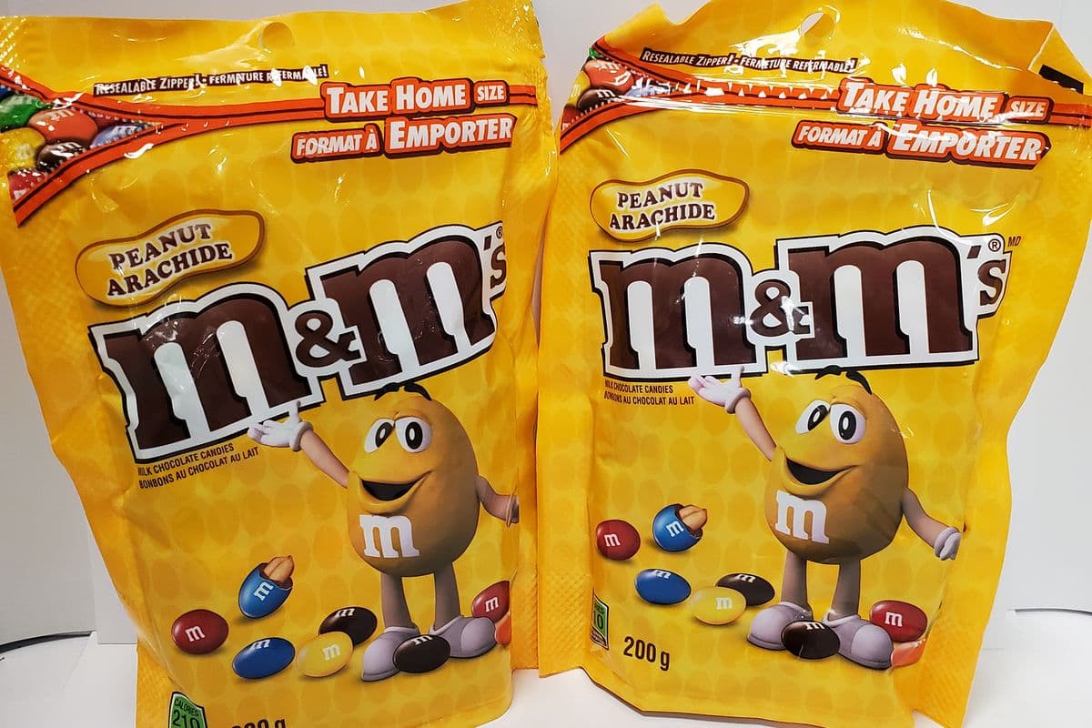 M & M Peanut Large Bag 200gm (2 Bags)