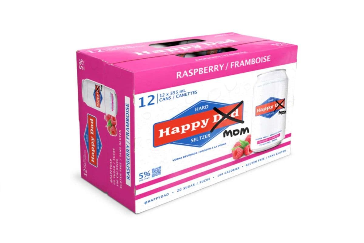 102464 - HAPPY DAD HARD SELTZER RASPBERRY (12 x 355ML (CANS))