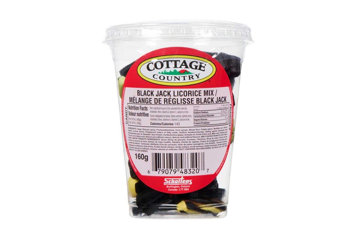 Cottage Country Black Jack Licorice Mix Cup 160g