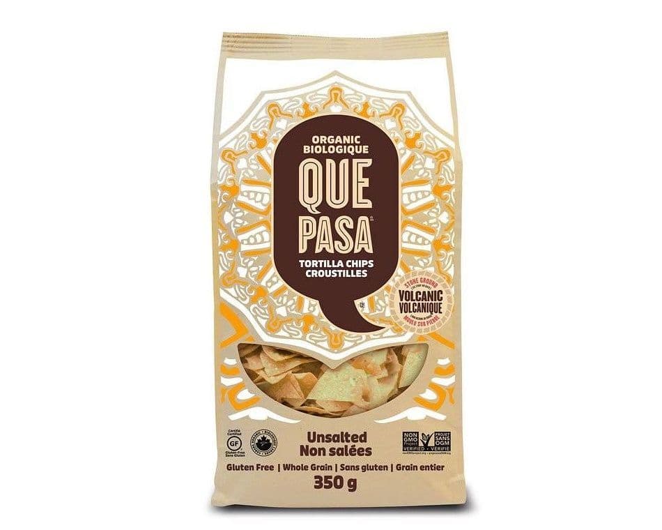 QUE PASA ORGANIC TORTILLA CHIPS UNSALTED 350G