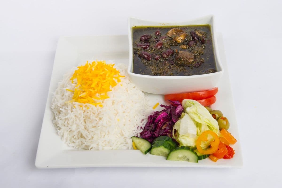 16. Ghormeh Sabzi with Rice