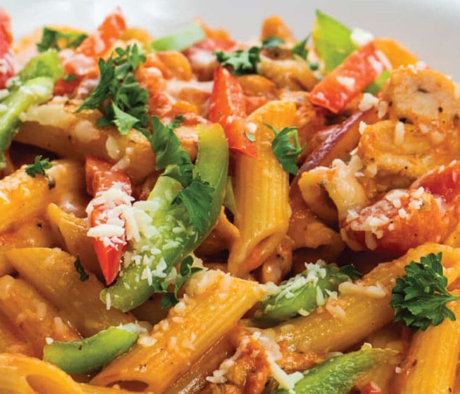 Santorini-Style Chicken Penne Pasta