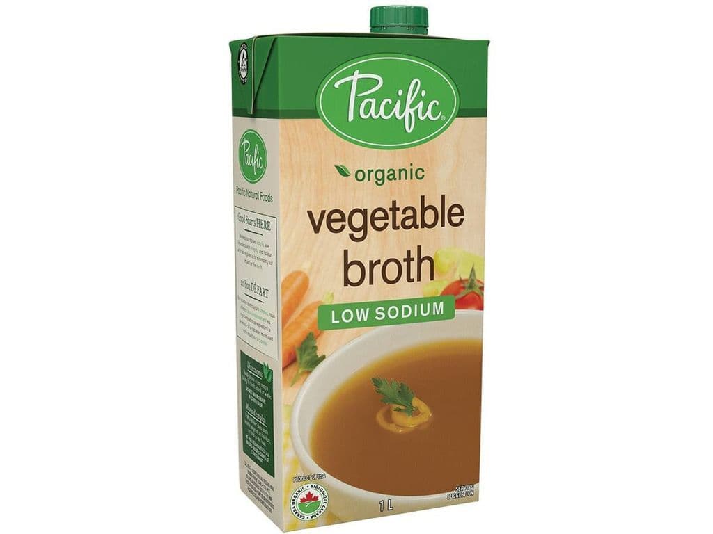 PACIFIC ORGANIC VEGETABLE BROTH LOW SODIUM 1L