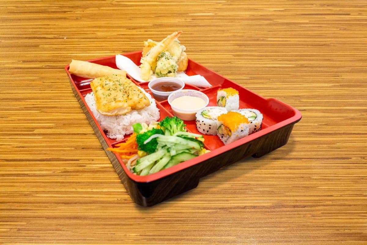 Salmon or Shrimp Bento