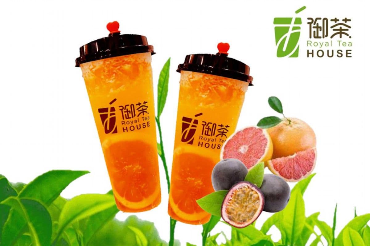 Fresh Grapefruit Tea with Passion Fruit Tea