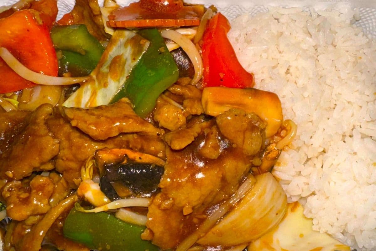 Beef with Mixed Vegetables with Rice