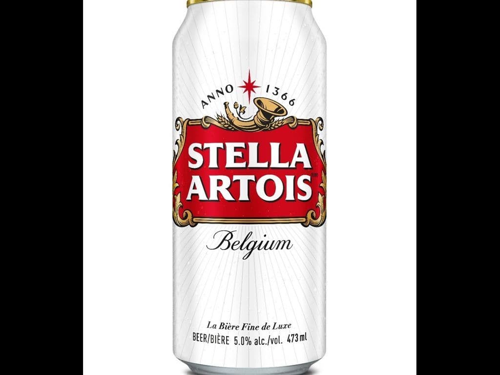 Stella Artois (2 X 473ml Can), 5.0% ABV, Deposit $0.20 - Beer