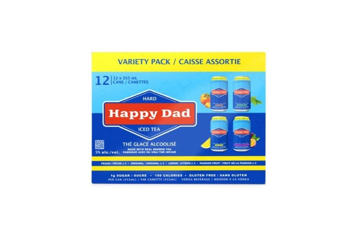 Happy Dad Hard Iced Tea Variety Pack (12 x 355mL Cans)