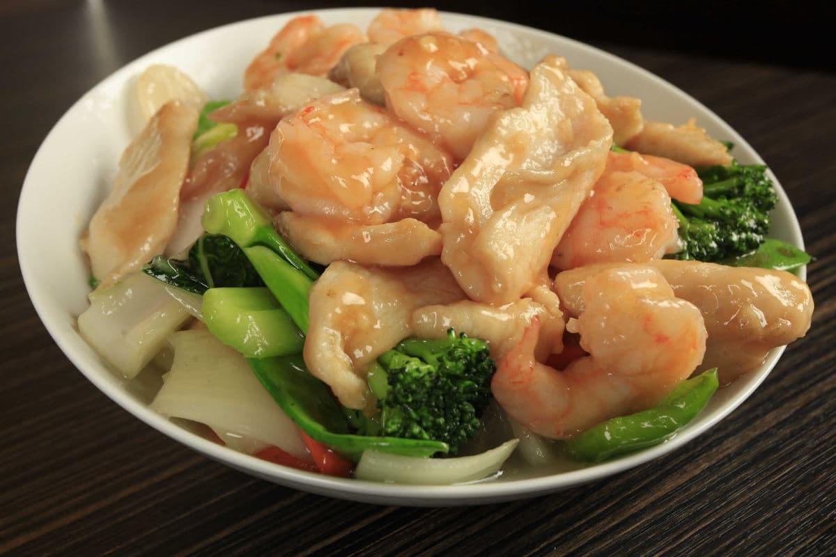 Shrimp and Chicken with Mixed Vegetables