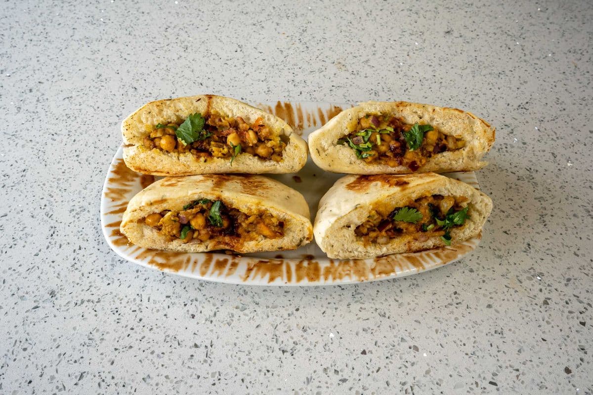 Stuffed Kulcha Channa