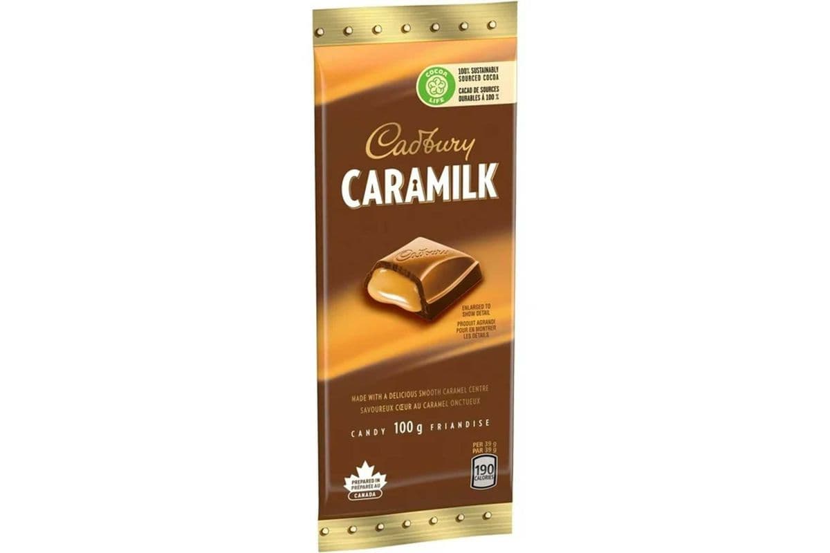 Cadbury Caramilk Chocolatey Candy Bar, Caramel, 100 g (100 g)