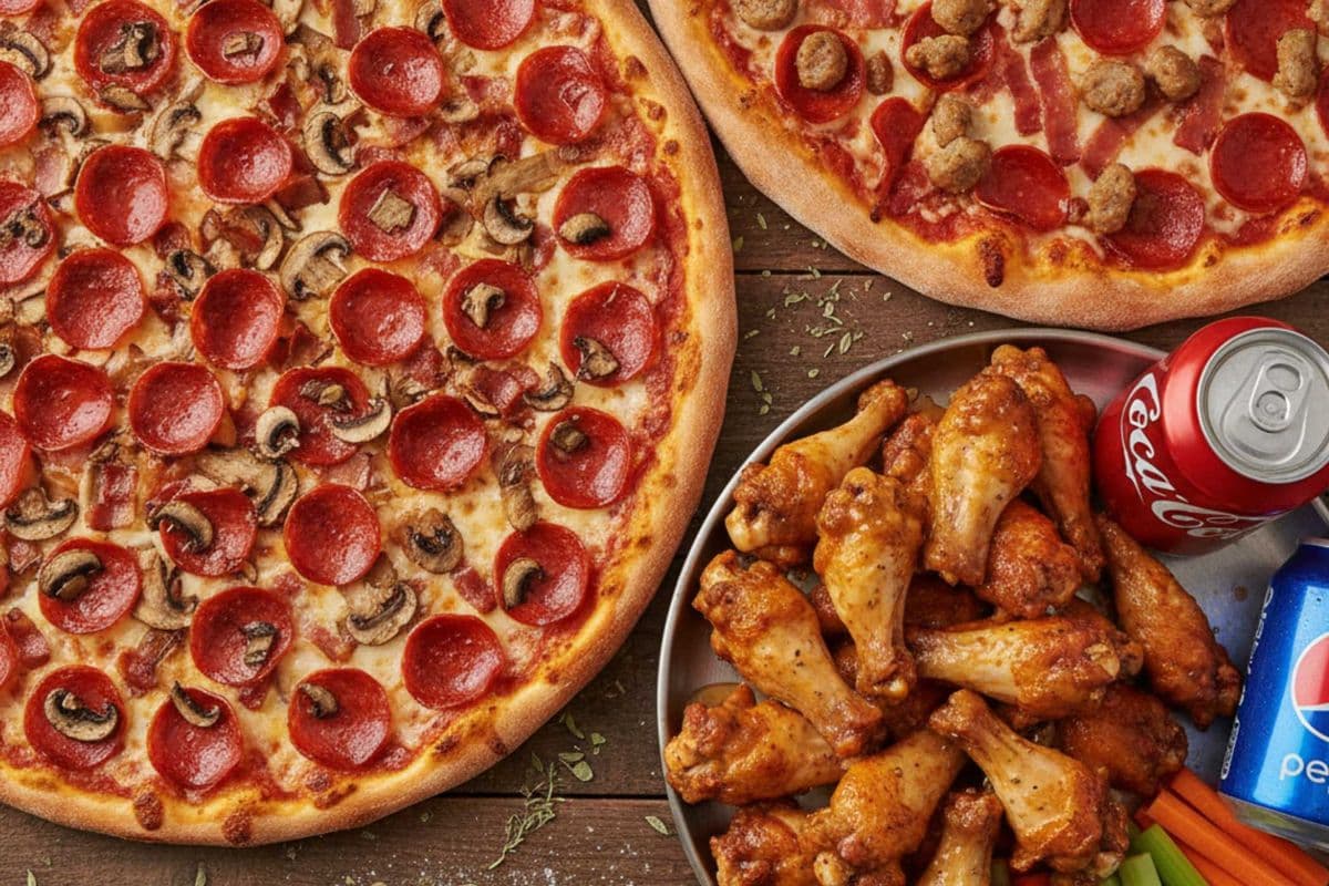 Family Combo (Two Large Pizza, 20 Wings and 2 pop)