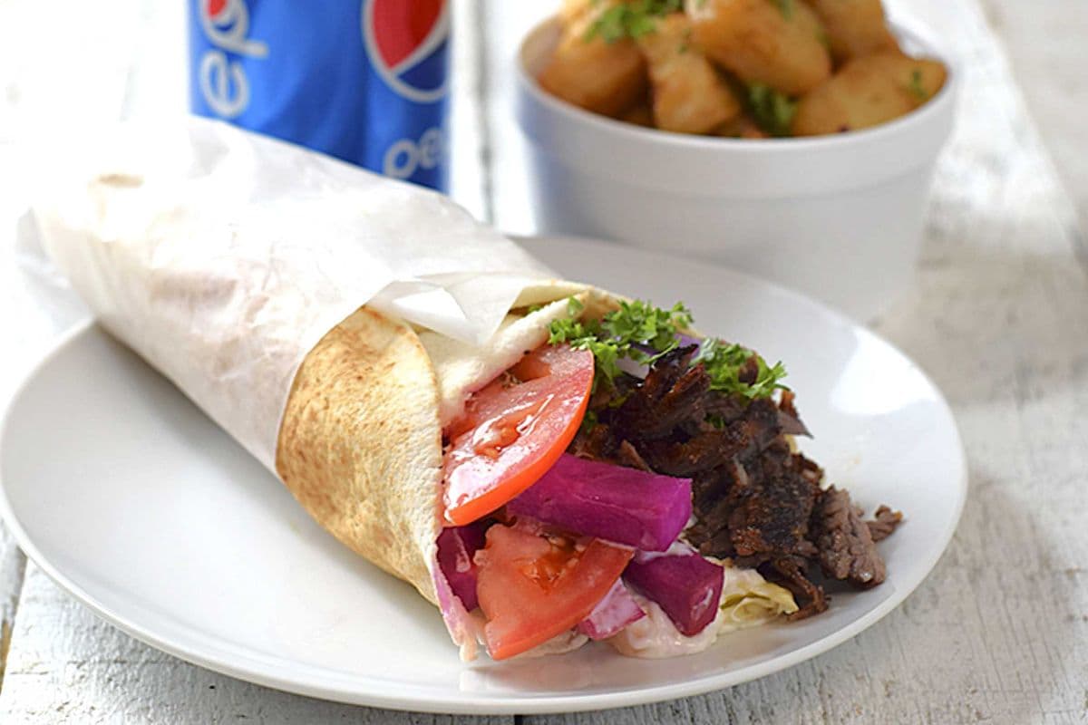Pita Shawarma (Boeuf) / Shawarma Pita (Beef)