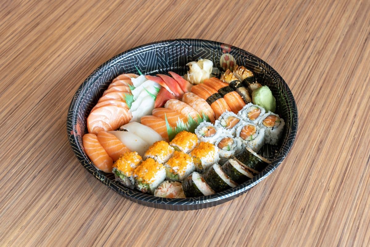 T13. Assorted Sashimi, Sushi, and Maki Roll Party (42 pcs)