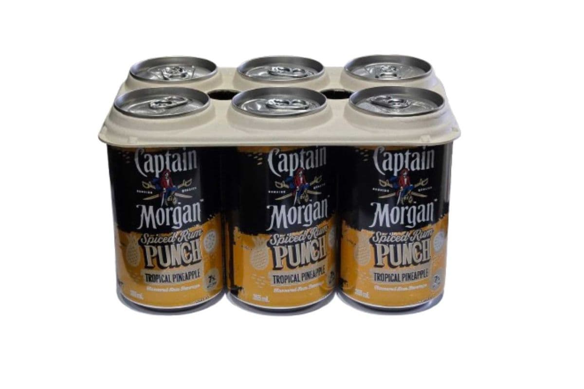 Captain Morgan Spiced Rum Punch Tropical Pineapple (6 x 355ml)