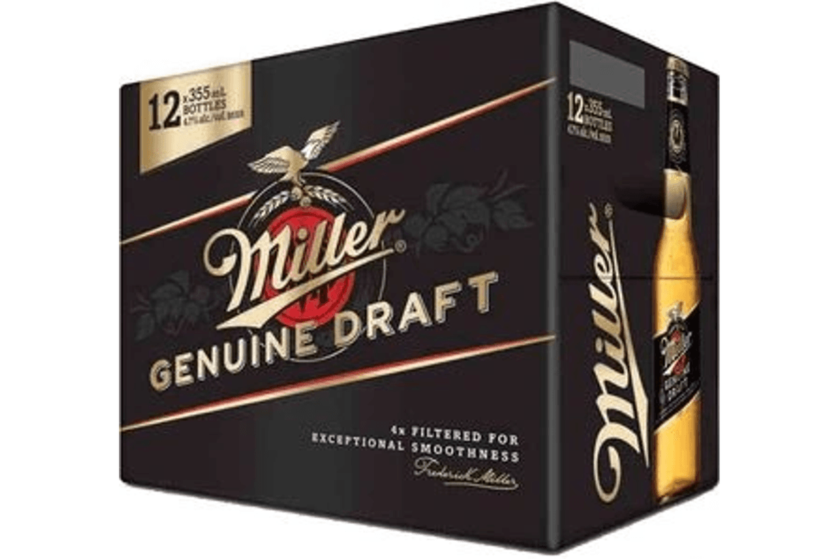 Miller Genuine Draft 355ml 12pk Bt