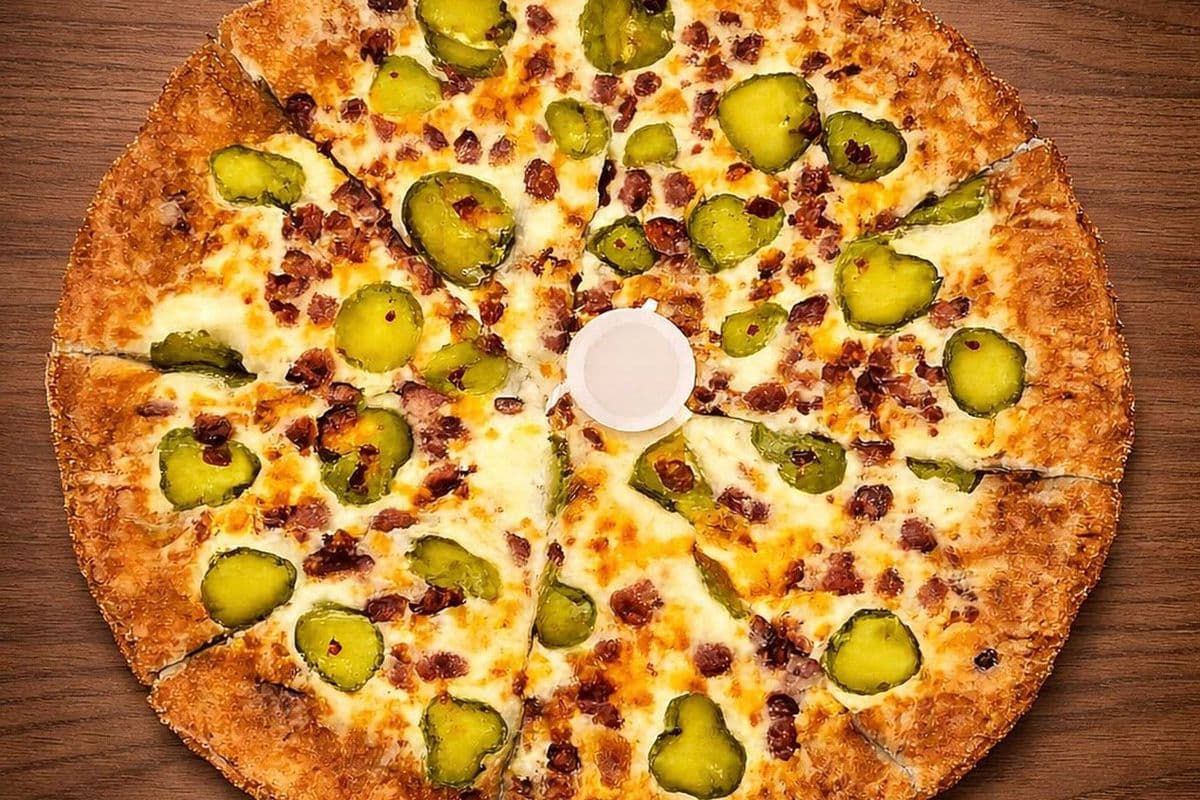 6. Zesty Pickle Crunch Pizza -8" Mini