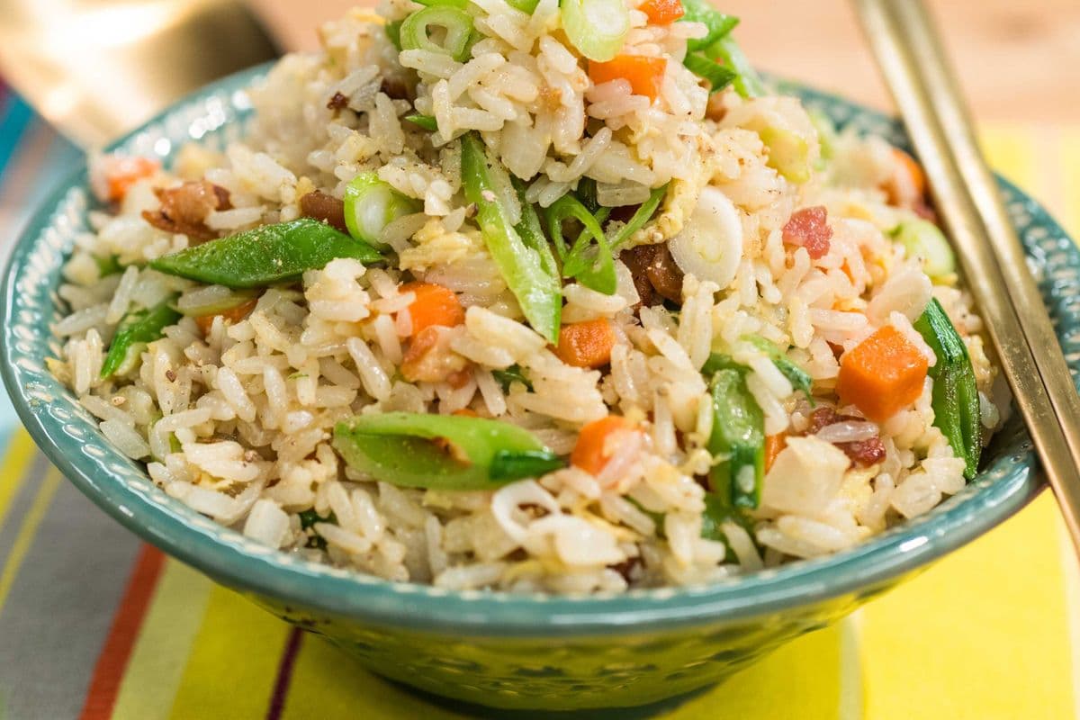Fried Rice with 2 Aloo Tikki