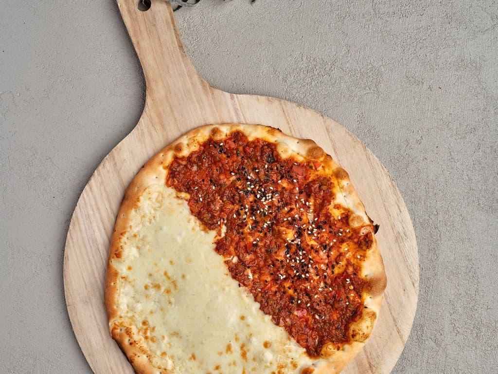 Cheese and Muhammara Manakish