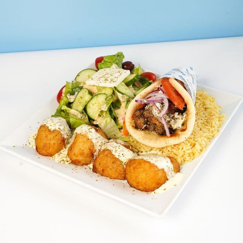 Assiette gyro poulet 1 pita / Chicken Gyro Plate 1 Pita