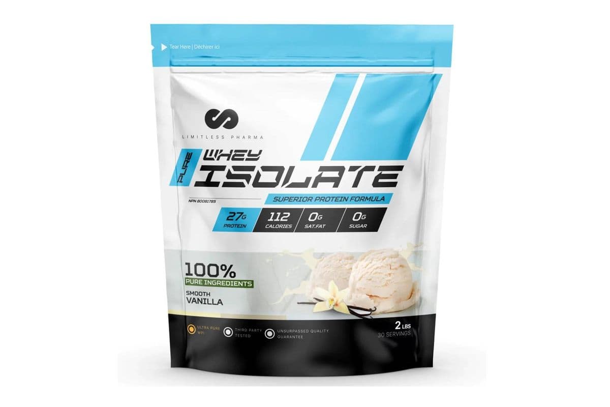 Limitless Pharma Whey Isolate Smooth Vanilla Protein Powder (2 lb)