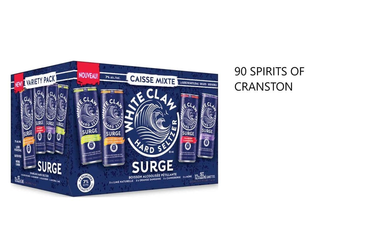 WHITE CLAW SURGE VARIETY PACK 12 CANS (1 x 12x355ML)