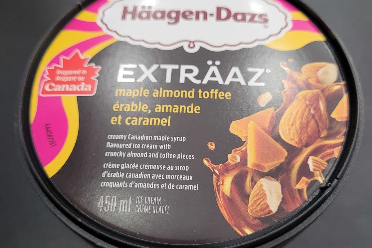 Häagen-Dazs exträaz 450ml Érable, amande et caramel / Maple almond toffee
