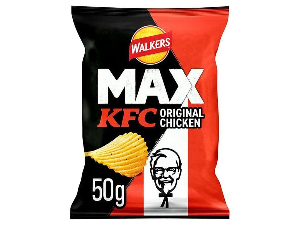 Walkers Max KFC Chicken Crisps UK 50g Crinkle Cut Chips 