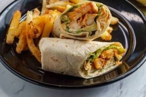 Buffalo Chicken Wrap with Fries