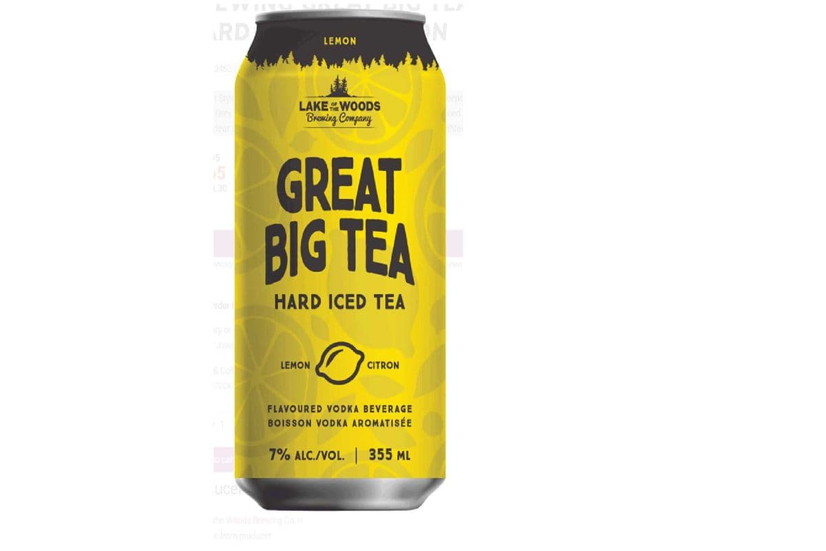Lake Of The Woods Brewing Great Big Tea Hard Iced Tea Lemon (1 x 355 ml can)