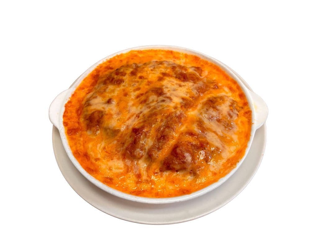 Baked Fried Rice with Red Sauce Pork Cutlet(焗烤豬排飯）