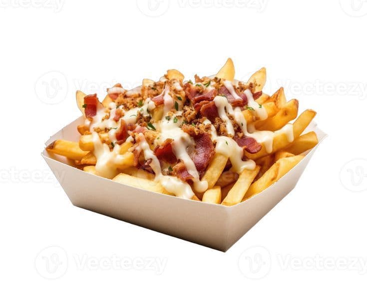 Double Bacon Poutine  Size Large