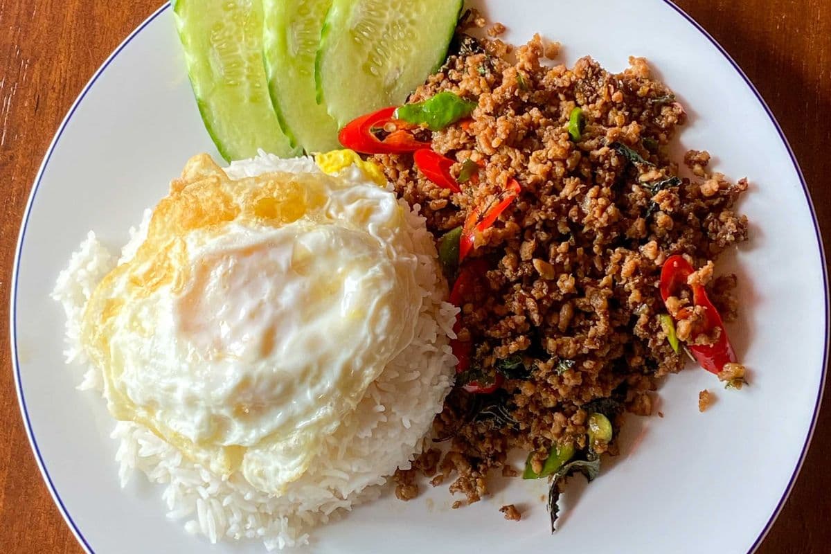 Pad Ka Praw with Fried Egg