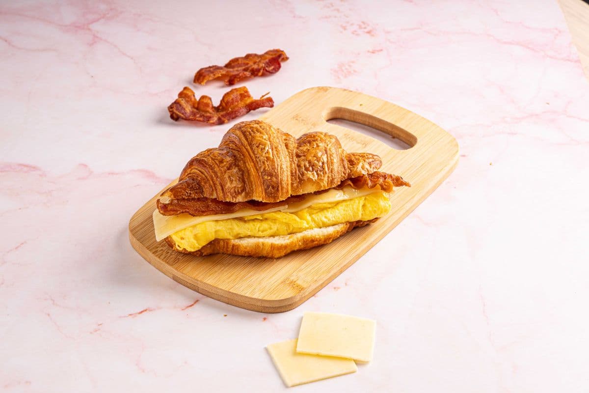 Bacon Egg and Cheddar Croissant