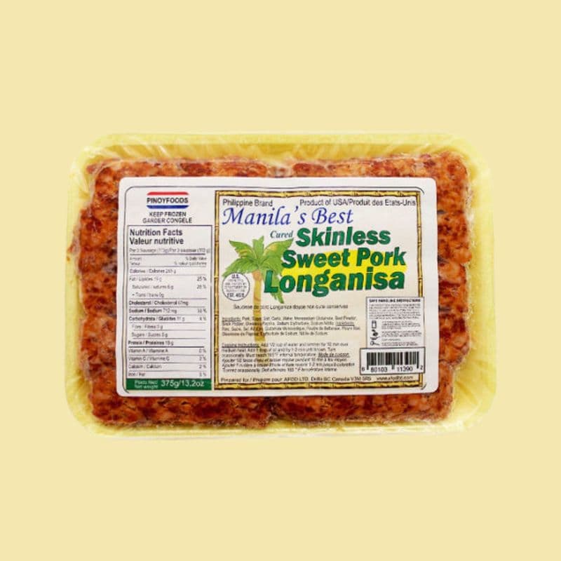 Skinless Longanisa Sweet 375g - Maynila’s Choice