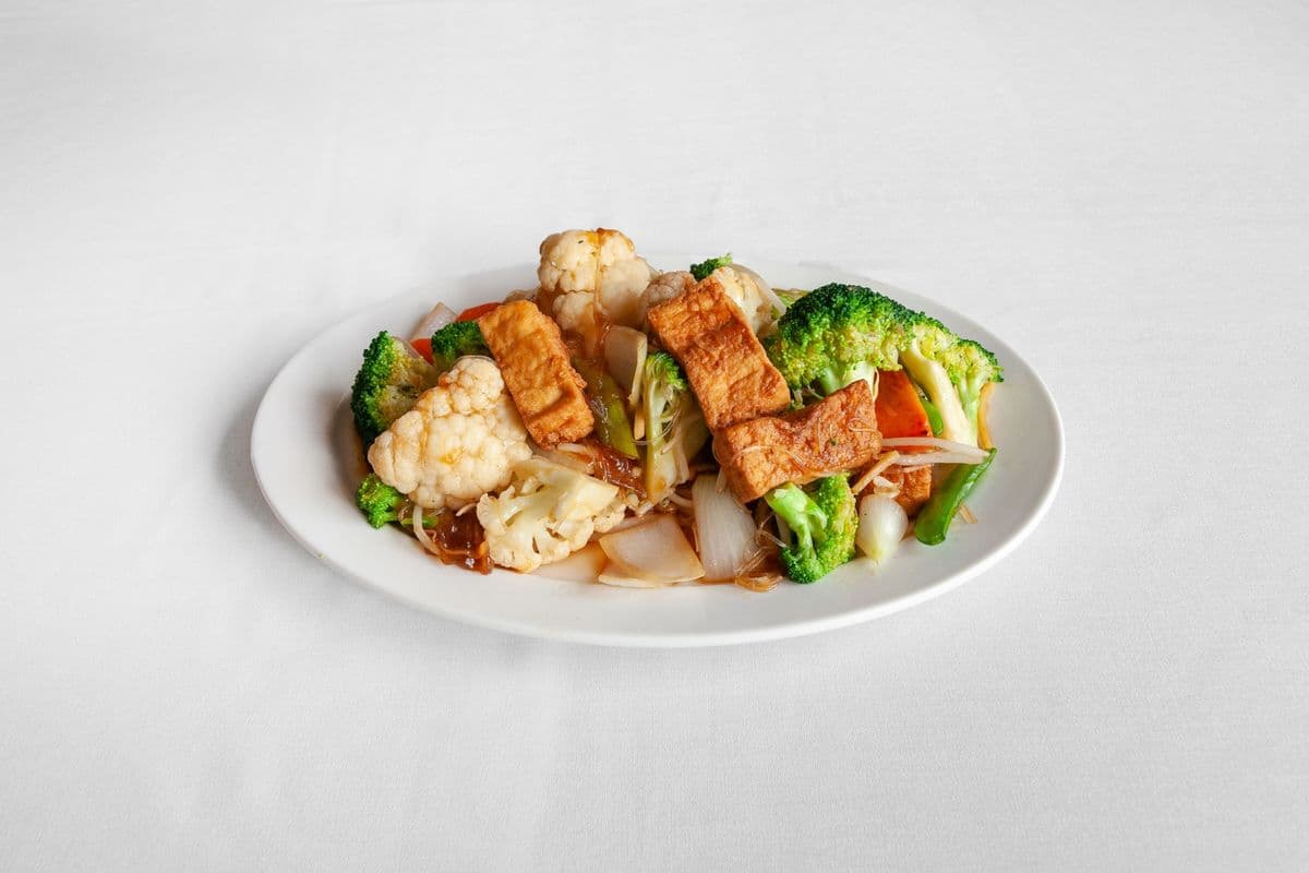 Braised Tofu and Chinese Greens