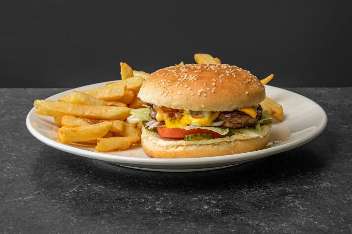 Burger with Chips