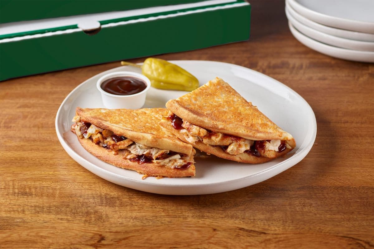 Parmesan Crusted BBQ Chicken Bacon Papadia