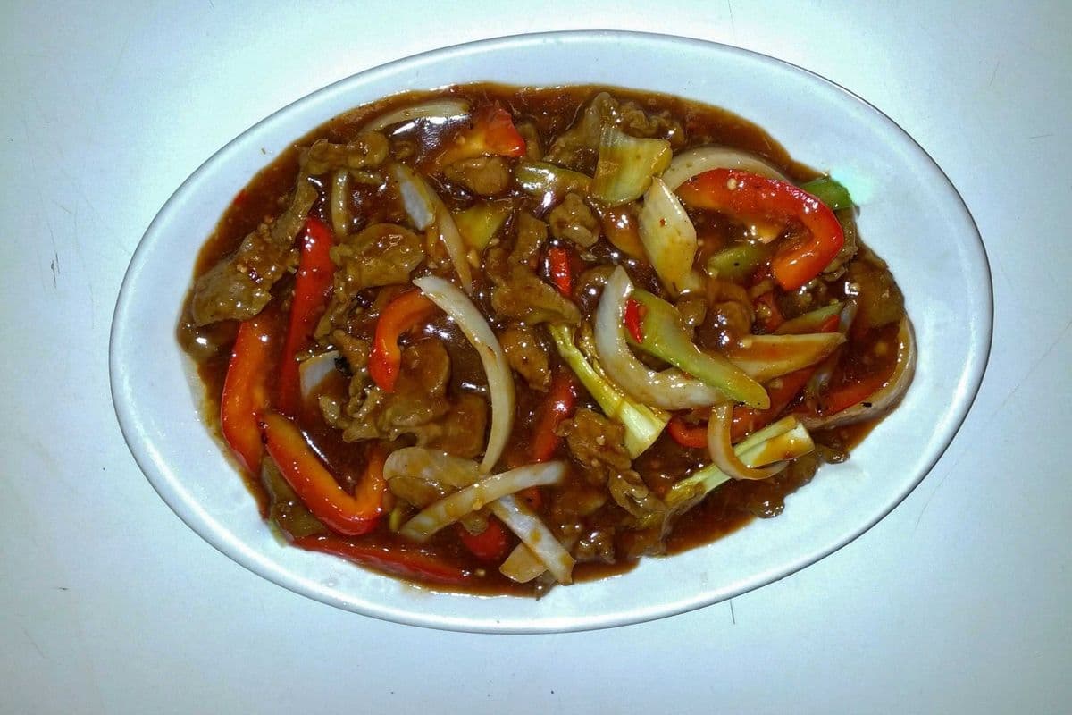 Manchurian Lamb with Vegetables (Boneless)