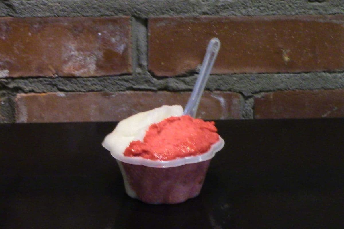 Sorbet framboise et citron/Raspberry and lemon sorbet