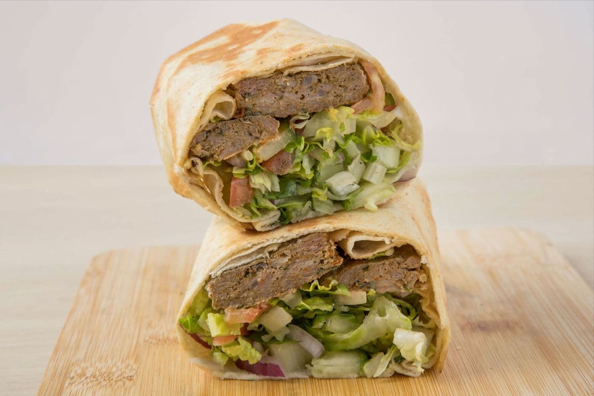 Chicken kebob wrap