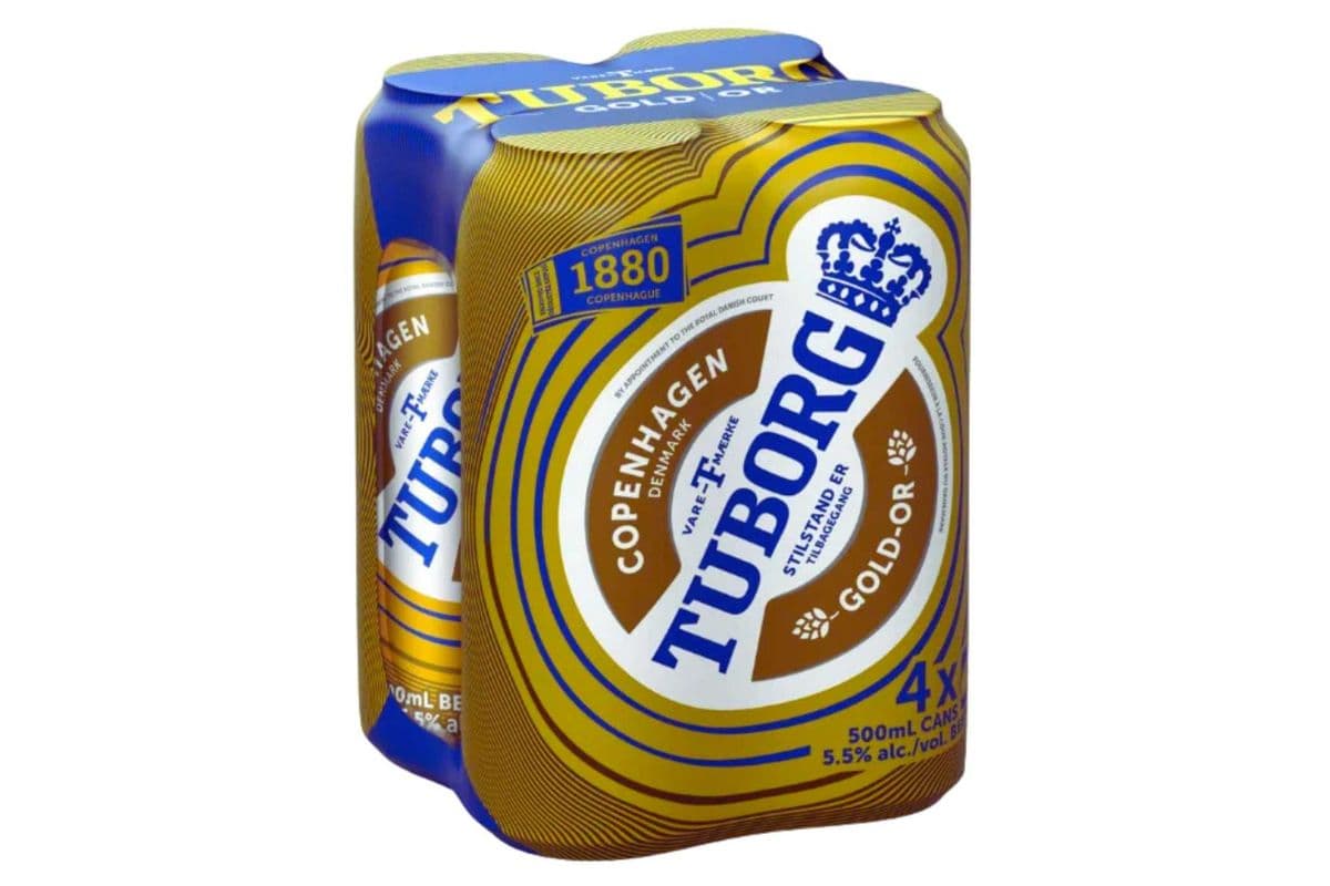 TUBORG GOLD 4PK TALL CANS***NEWLY ADDED***ON SALE NOW*** (1 x 4PK TALL CANS )