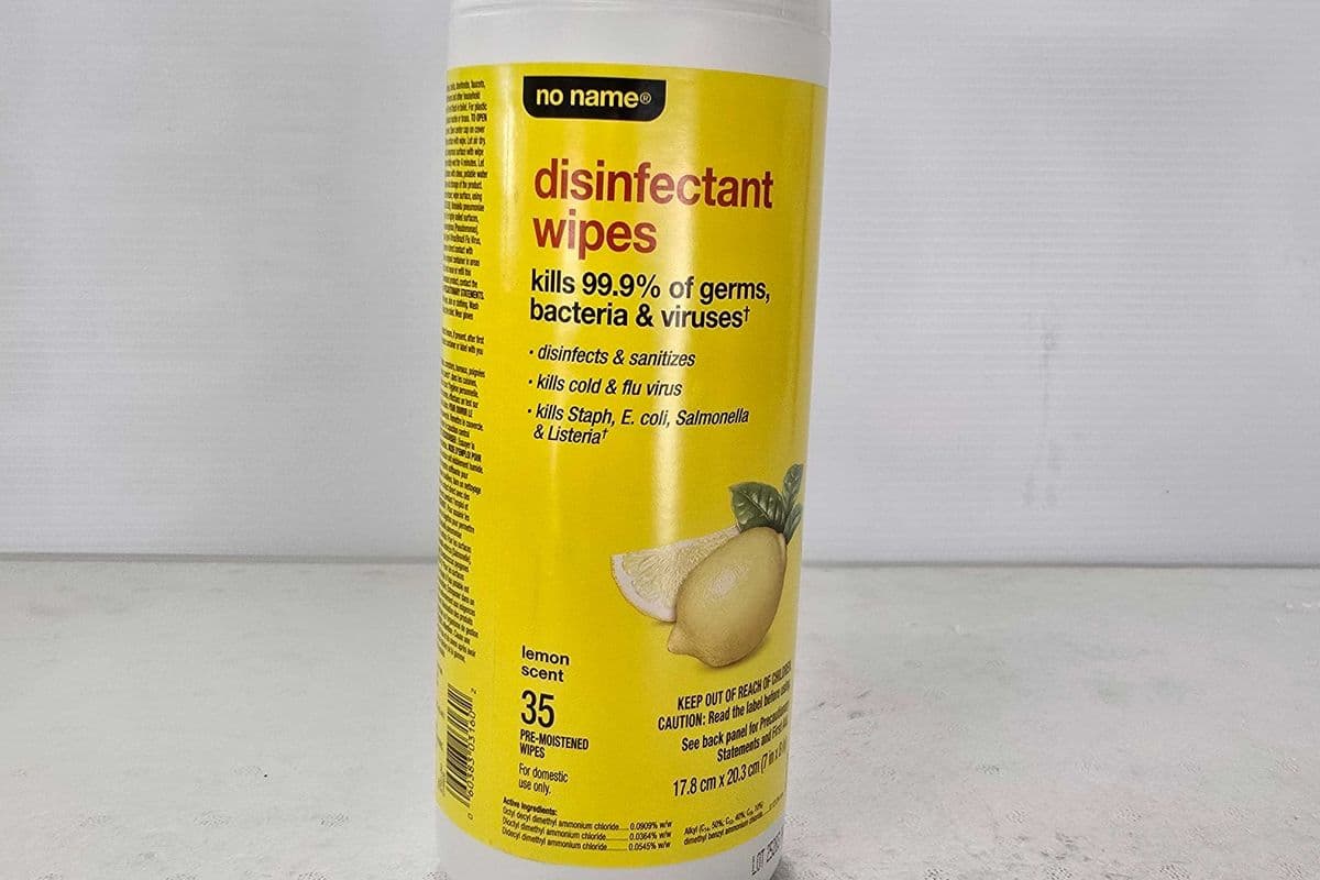 No name disinfectant lemon scent wipes (35 wet wipes)
