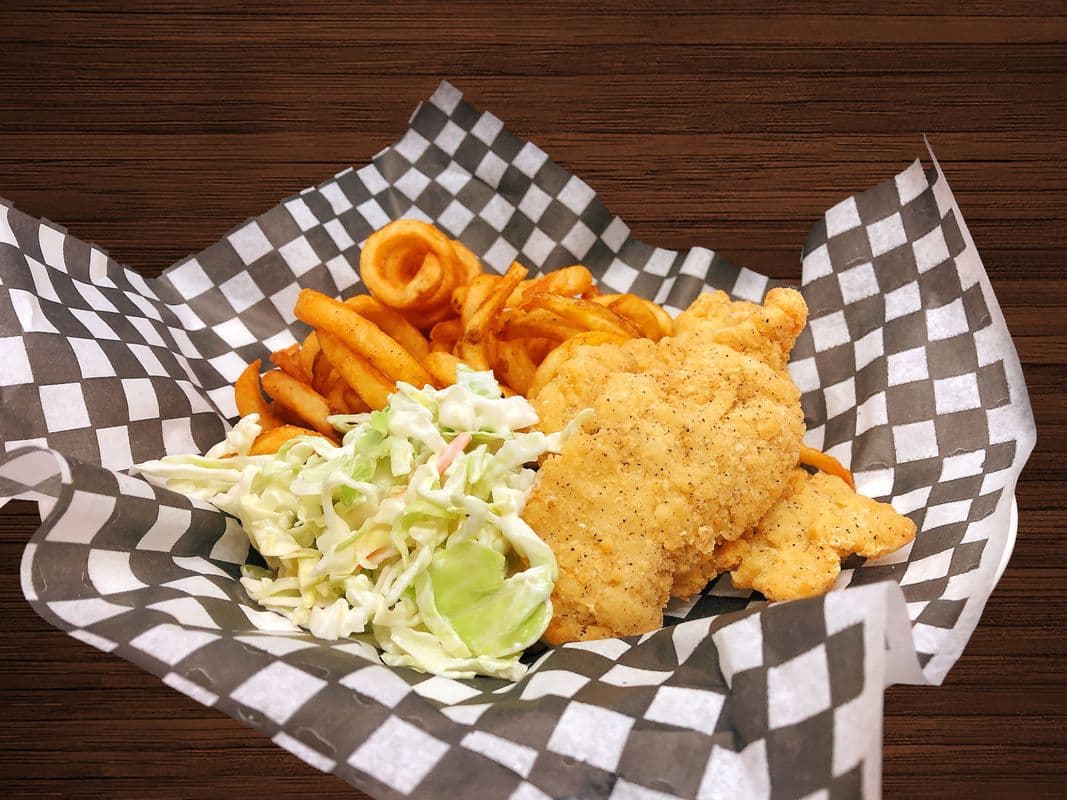 Chicken Strips with Dipping Sauce (no fries & coleslaw)