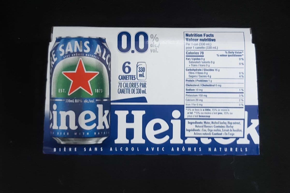 Heineken sans alcool (6x330ml) en cannette