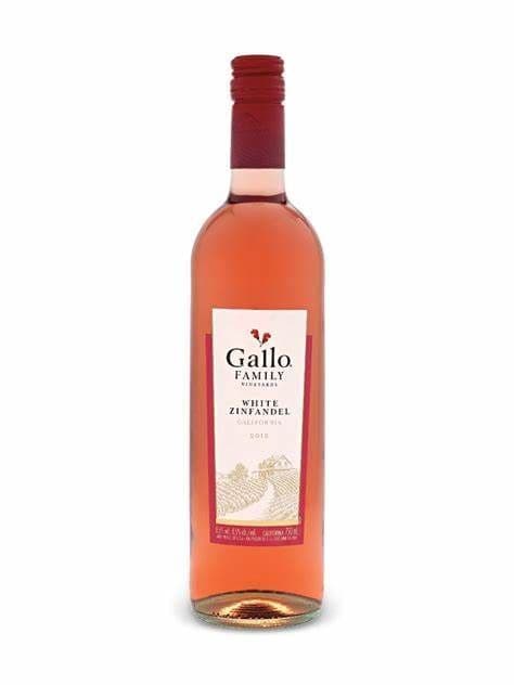 E&J Gallo White Zinfandel 750ML 9.5 % ABV