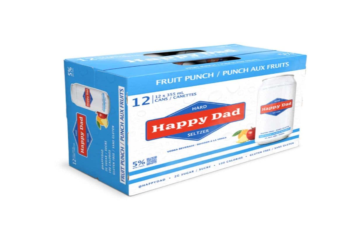 Happy Dad Hard Seltzer Fruit Punch (12 Pack) (12 x 12x355ML)